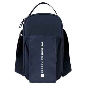 Slim Recycled RPET Lunch Bag Cooler Sling - 4 CAN - Personalization Available from Positive Promotions