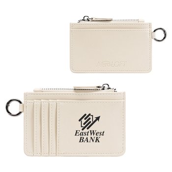 Soft Leatherette Slim Card Wallet & Keychain - Personalization Available from Positive Promotions