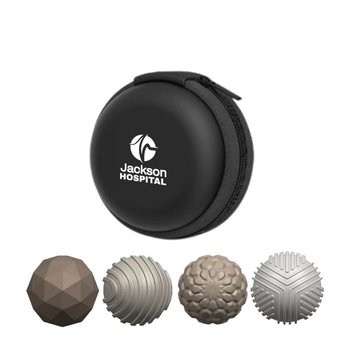 Sensory Fidget Soft Silicone Magnetic Spheres - 4 Pieces in Bag - Personalization Available from Positive Promotions