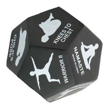 12-Sided Yoga Die With Yoga Poses - Blank from Positive Promotions