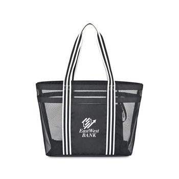 Aware Recycled Nylon Mesh Beach Tote Bag - Personalization Available from Positive Promotions