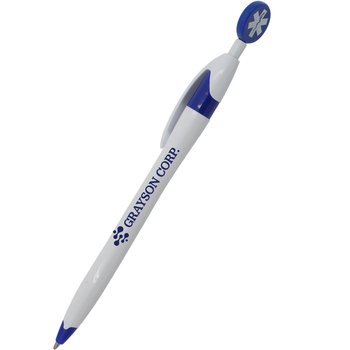 EMT Star Of Life Plastic Ballpoint Pen - Personalization Available from Positive Promotions