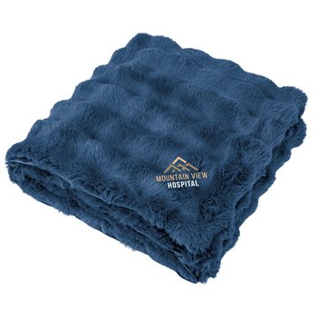 Recycled rPET Faux Fur Bubble Blanket 50