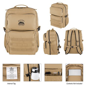 Recycled rPET Tactical Daisy Chain Backpack With Laptop Sleeve 15