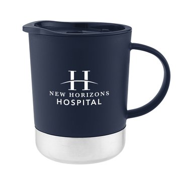 Recycled Mug 11 oz. With Stainless-Steel Base - One-Color Personalization Available from Positive Promotions