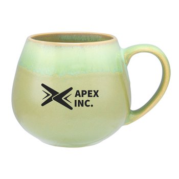 Round Stonewash Ceramic Mug 13 oz. - One-Color Personalization Available from Positive Promotions