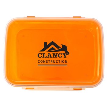 Eco-Friendly Rectangular Lunch Container With Clip Top - One-Color Personalization Available from Positive Promotions
