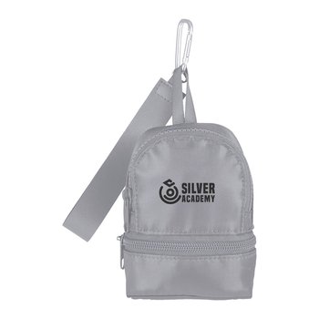 Tiny Mini Backpack Charm With Keychain - One-Color Personalization Available from Positive Promotions