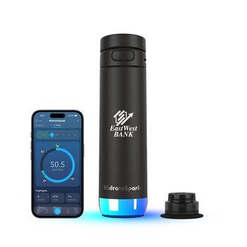 HidrateSpark® Recycled Stainless Steel PRO 2 Smart Water Bottle 21 oz. With Chug Lid & 360° Glow Colors, Patterns, & Sounds - One-Color Personalization Available from Positive Promotions