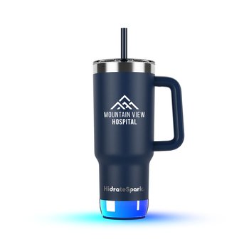 HidrateSpark® Recycled Stainless Steel PRO 2 Smart Tumbler 30 oz. With Handle & 360° Glow Colors, Patterns, & Sounds - One-Color Personalization Available from Positive Promotions
