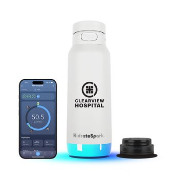 HidrateSpark® Recycled Stainless Steel PRO 2 Smart Water Bottle 32 oz. With Chug Lid & 360° Glow Colors, Patterns, & Sounds - One-Color Personalization Available from Positive Promotions