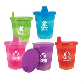 Baby Sippy Cup 7 oz. - Tie Dye Colors - Personalization Available from Positive Promotions