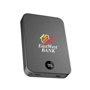 Magnetic MagSafe Power Bank 10,000 mAh With Digital Display - Full-Color Personalization Available from Positive Promotions
