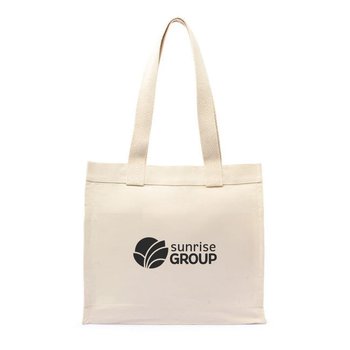 Aware Tomorrow Recycled Cotton Tote Bag With Gusset - One-Color Personalization Available from Positive Promotions