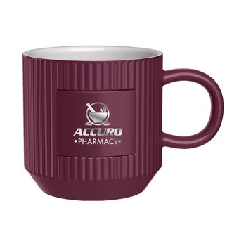 Tactile Ribbed Ceramic Mug 12 oz. - Laser-Engraved Personalization Available from Positive Promotions