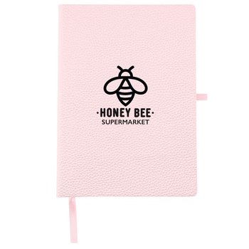 Soft Pebble Textured Journal - One-Color Personalization Available from Positive Promotions