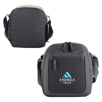 Cool Gray 15-Can Lunch/Cooler Bag - One-Color Personalization Available from Positive Promotions