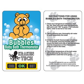 Bubbles Hanging Baby Bath Thermometer - One-Color Personalization Available from Positive Promotions