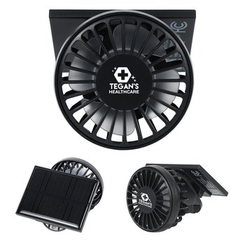 Eco Solar-Powered Portable Fan With Clip Type C - One-Color Personalization Available from Positive Promotions
