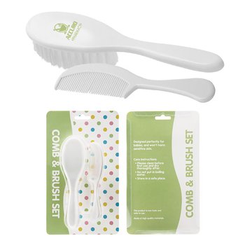 Gentle Baby Brush & Comb Set - One-Color Personalization Available from Positive Promotions