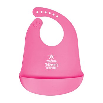 Silicone Baby Bib - One-Color Personalization Available from Positive Promotions