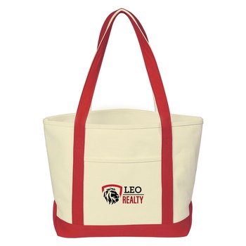 Heavy Cotton Canvas Tote Bag - Embroidered Personalization Available from Positive Promotions