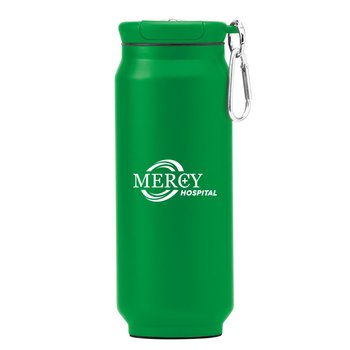 Soda Tab Recycled Stainless-Steel Tumbler 17 oz. With Lift Pull Tab Lid - One-Color Personalization Available from Positive Promotions