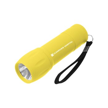 Rechargeable Rubber COB Light With Strap - One-Color Personalization Available from Positive Promotions