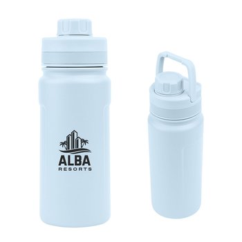Tone on Tone Recycled Stainless-Steel Bottle 18 oz. - One-Color Personalization Available from Positive Promotions