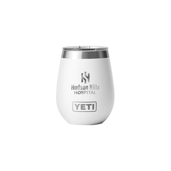 YETI® Rambler Stainless-Steel Wine Tumbler 10 oz. With MagSlider Lid - Laser-Engraved Personalization Available from Positive Promotions