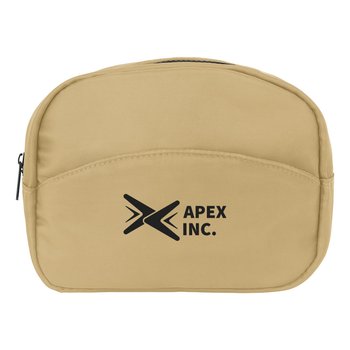 Recycled rPET Essentials Travel Pouch Bag - One-Color Personalization Available from Positive Promotions