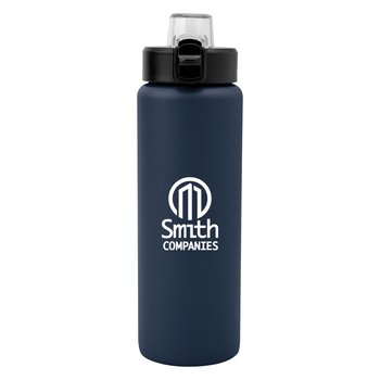 Nordic Recycled Stainless-Steel Bottle 30 oz. With Pop Straw Lid - One-Color Personalization Available from Positive Promotions