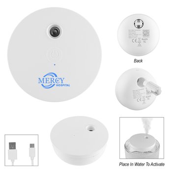 Recycled Waterproof Mini Misting Humidifier - One-Color Personalization Available from Positive Promotions