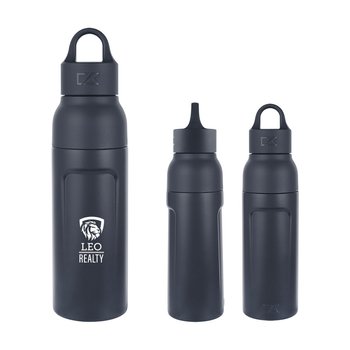 Cutter & Buck® Triple Insulated Recycled Stainless-Steel Bottle 17 oz. With Spill-Resistant Lid - Laser-Engraved Personalization Available from Positive Promotions
