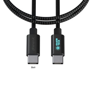 PhoneSuit® Fast Charge Cable Nylon Braid Type-C 6 ft. 60W - One-Color Personalization Available from Positive Promotions