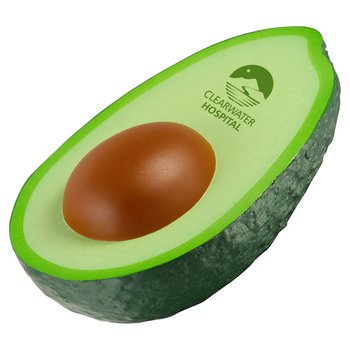 Avocado Shaped Stress Reliever - One-Color Personalization Available from Positive Promotions