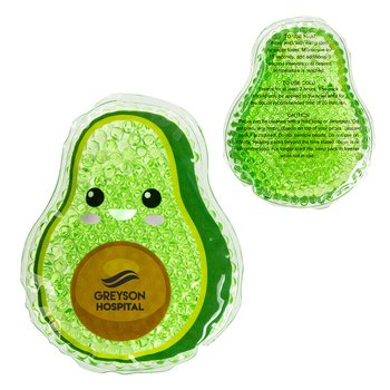 Avocado Shaped Water Aqua Pearls Hot & Cold Pack - One-Color Personalization Available from Positive Promotions