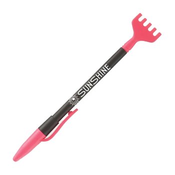 2-In-1 Ballpoint Pen & Retractable Backscratcher - One-Color Personalization Available from Positive Promotions