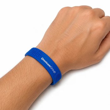Silicone Sensory Stress Reliever Slap Bracelet Wristband - One-Color Personalization Available from Positive Promotions