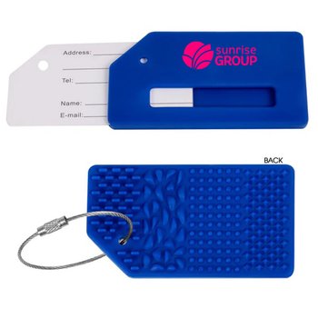 Silicone Sensory Stress Reliever Luggage Tag - One-Color Personalization Available from Positive Promotions