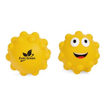 Pop Eyes Smiley Silicone Sensory Push-Pop Bubble Stress Ball - One-Color Personalization Available from Positive Promotions