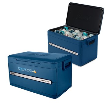 Coleman® Snap 'N Go Collapsible Hard-Sided Cooler - 55 Quart - Full-Color Personalization Available from Positive Promotions