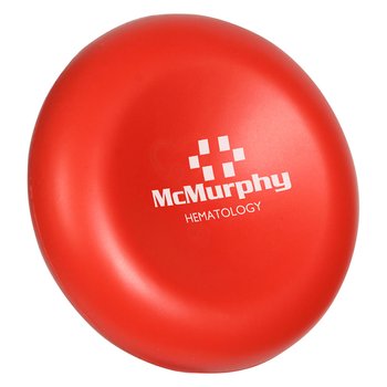 Red Blood Cell Shaped Stress Reliever - One-Color Personalization Available from Positive Promotions