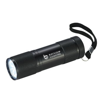 Basic LED Flashlight With Strap - Laser-Engraved Personalization Available from Positive Promotions