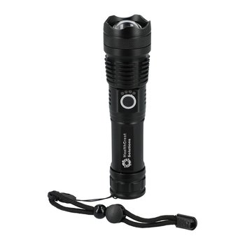 High Sierra® Recycled Aluminum LED Flashlight 200 Lumens - Laser-Engraved Personalization Available from Positive Promotions