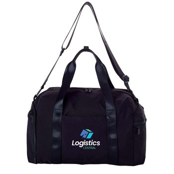 Executive Recycled rPET Water-Resistant 13 Laptop Duffel Bag - Full-Color Personalization Available from Positive Promotions