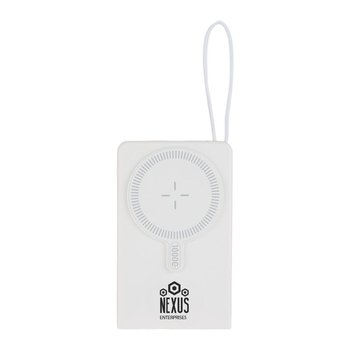 MagSafe Magnetic Wireless Power Bank With Apple Watch Charger 10,000 mAh - One-Color Personalization Available from Positive Promotions