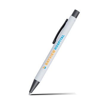 Low Minimum - The Euro-Touch Recycled Soft Metal Aluminum Gel Pen - Laser-Engraved Personalization Available from Positive Promotions