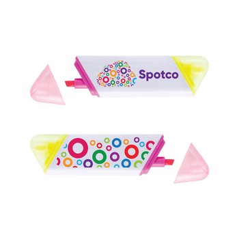Low Minimum - Dual-Ended Multi-Color Highlighter - Full-Color Personalization Available from Positive Promotions