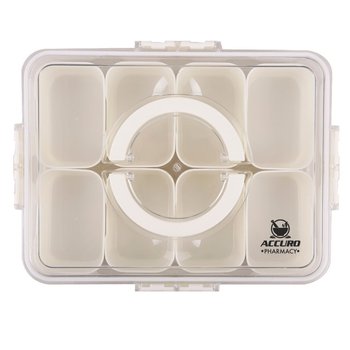 Plastic Portable Charcuterie To-Go Snack Tray With Removable Compartments - One-Color Personalization Available from Positive Promotions